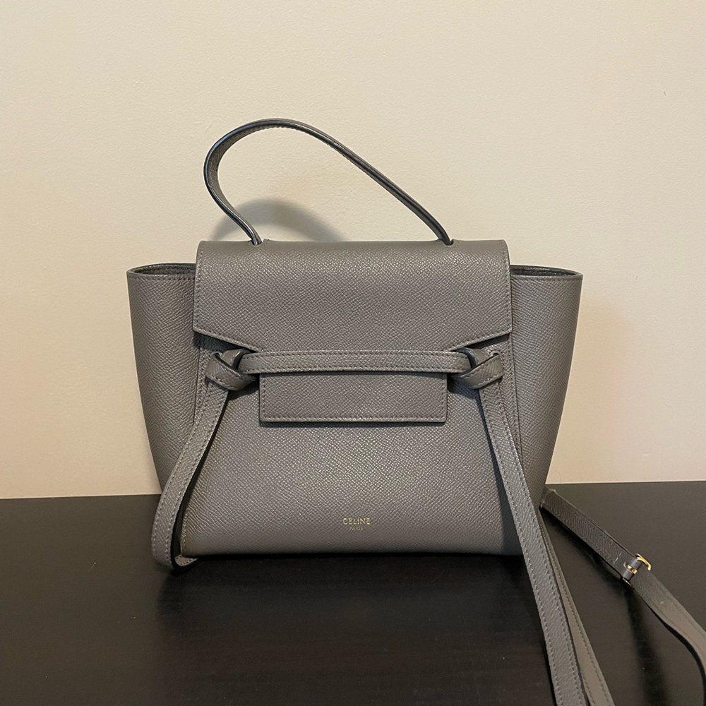 CELINE Belt Bag (Nano) in Dark Grey
